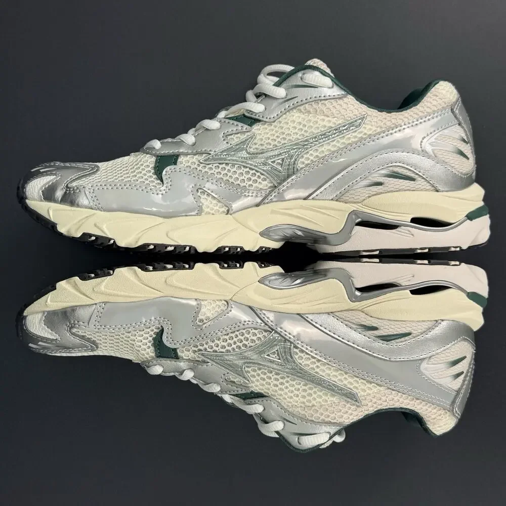 Mizuno Wave Rider 10 Men’s Size 8 White Slate Bistro Green Running New No Box
